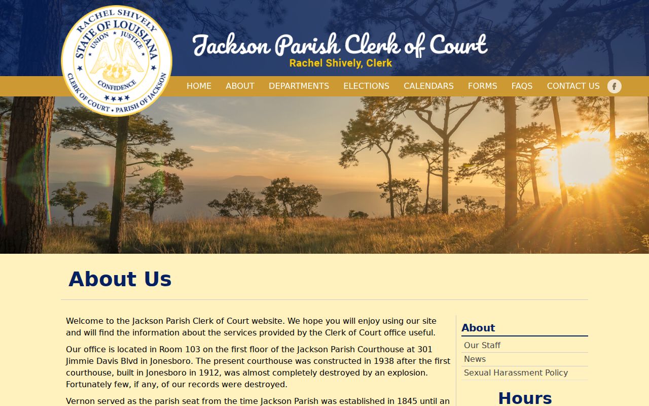 Jackson Parish court docket Clerk of Court history and record series