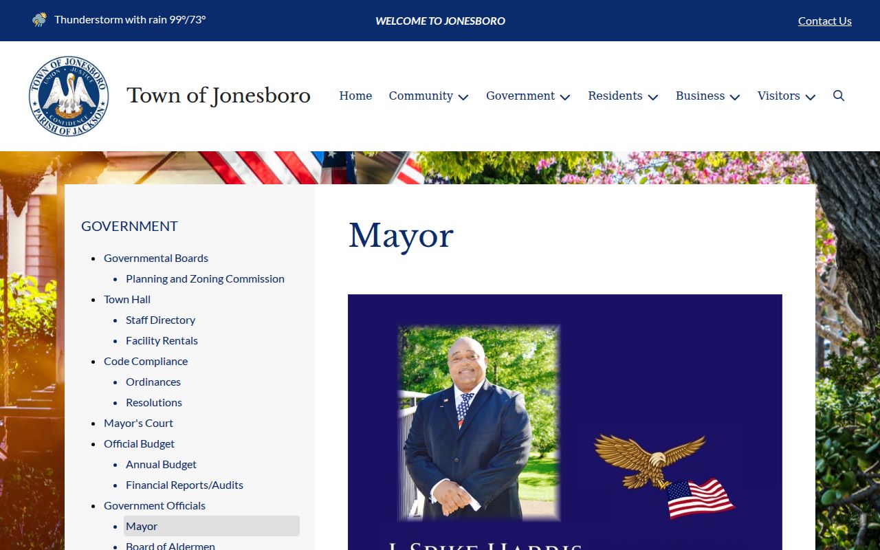Jonesboro court docket city-government context at the parish seat