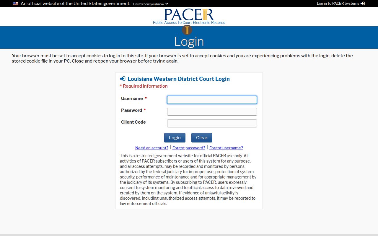 North Hodge court docket research showing a separate federal court query route